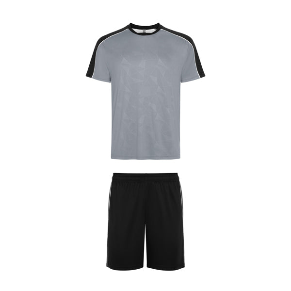 Roly Titan unisex sports set in grey/black, ready for logo printing or embroidery