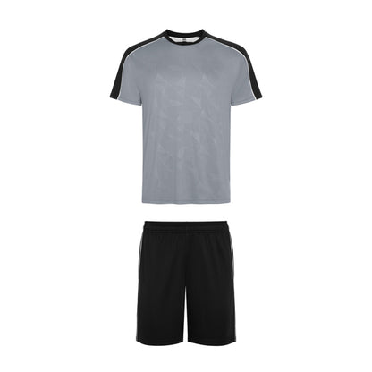 Roly Titan unisex sports set in grey/black, ready for logo printing or embroidery