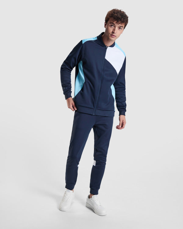 Roly Leros men's jacket in yellow/navy blue, alternative view, ready for logo printing or embroidery