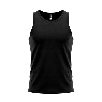 Roly Andre men's tank top in black, ready for logo printing or embroidery