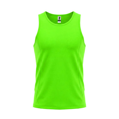 Roly Andre men's tank top in lime, ready for logo printing or embroidery