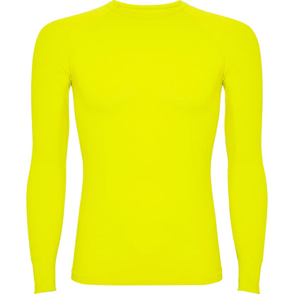 Roly Prime men's T-shirt in fluor yellow, ready for logo printing or embroidery