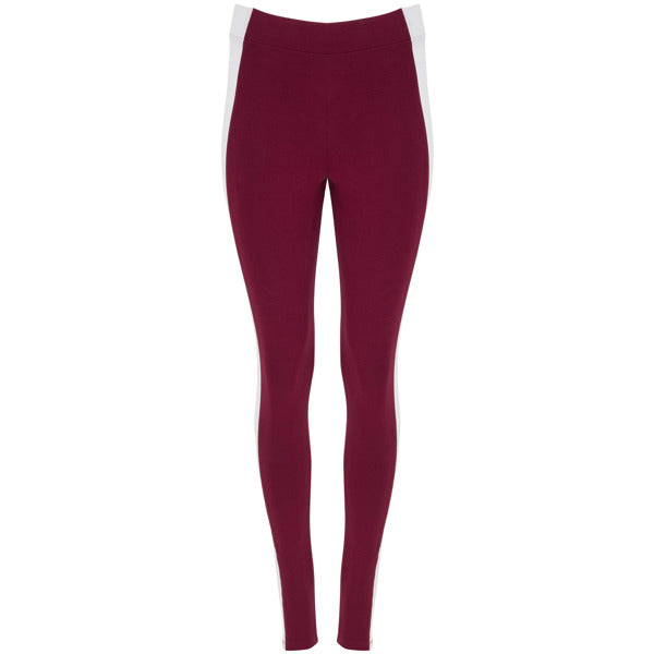 Roly Agia women's leggings in burgundy/white, ready for logo printing or embroidery