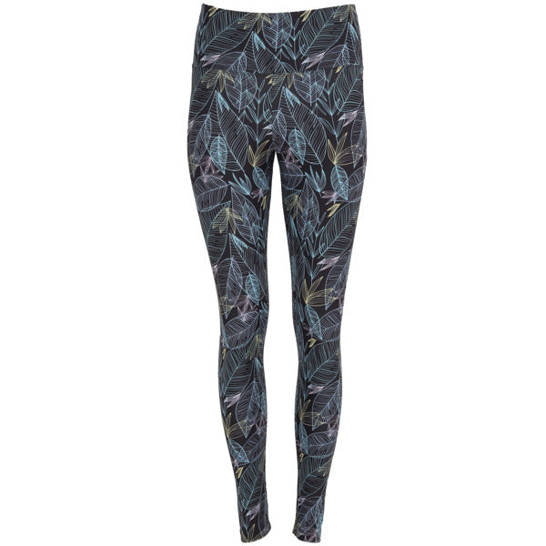 Roly Cirene women's leggings in black leaf, ready for logo printing or embroidery