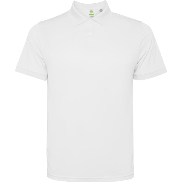 Roly Tormo men's polo shirt in white, ready for logo printing or embroidery