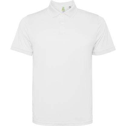 Roly Tormo men's polo shirt in white, ready for logo printing or embroidery