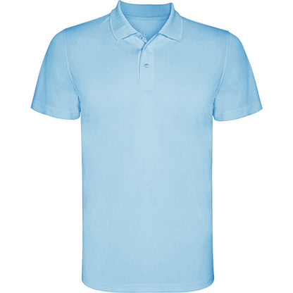 Roly Monzha men's polo shirt in sky blue, ready for logo printing or embroidery