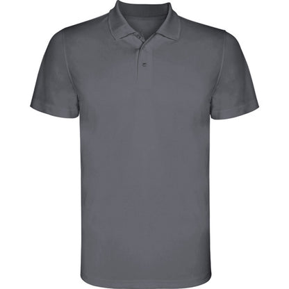 Roly Monzha men's polo shirt in lead, ready for logo printing or embroidery
