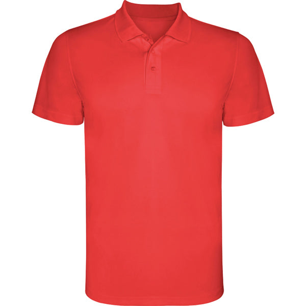 Roly Monzha men's polo shirt in red, ready for logo printing or embroidery