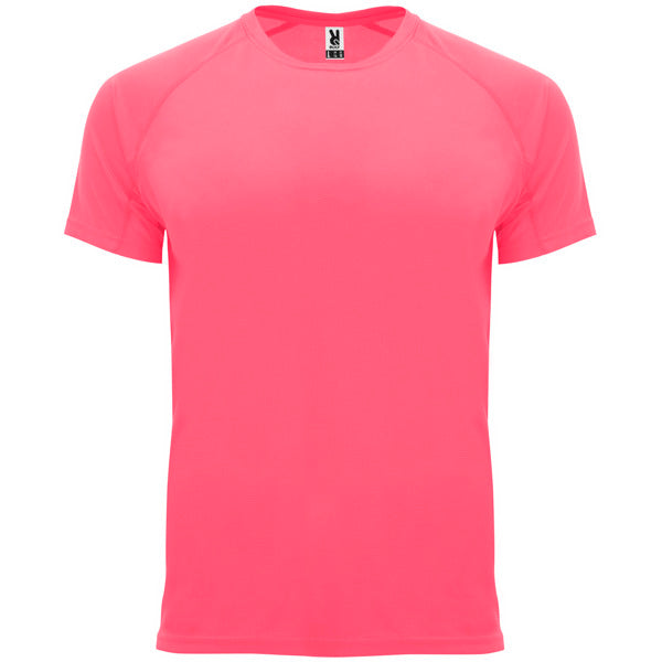 Roly Bahrain men's T-shirt in fluor lady pink, ready for logo printing or embroidery