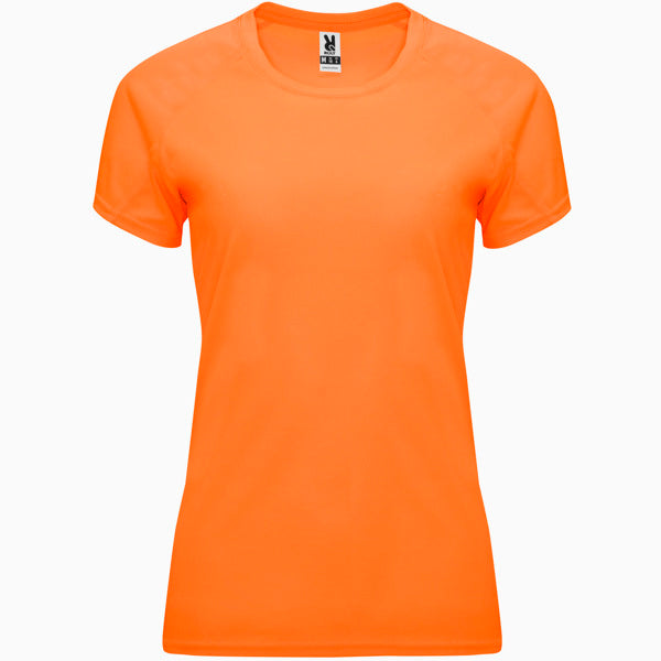Roly Bahrain Woman women's T-shirt in fluor orange, ready for logo printing or embroidery