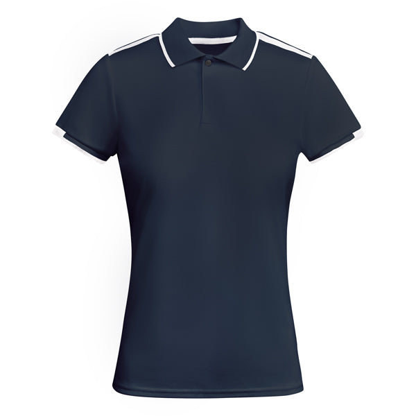 Roly Tamil Woman women's polo shirt in navy blue/white, ready for logo printing or embroidery