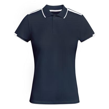 Roly Tamil Woman women's polo shirt in navy blue/white, ready for logo printing or embroidery