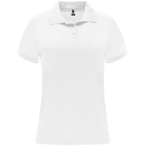Roly Monzha Woman women's polo shirt in white, ready for logo printing or embroidery