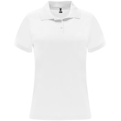 Roly Monzha Woman women's polo shirt in white, ready for logo printing or embroidery