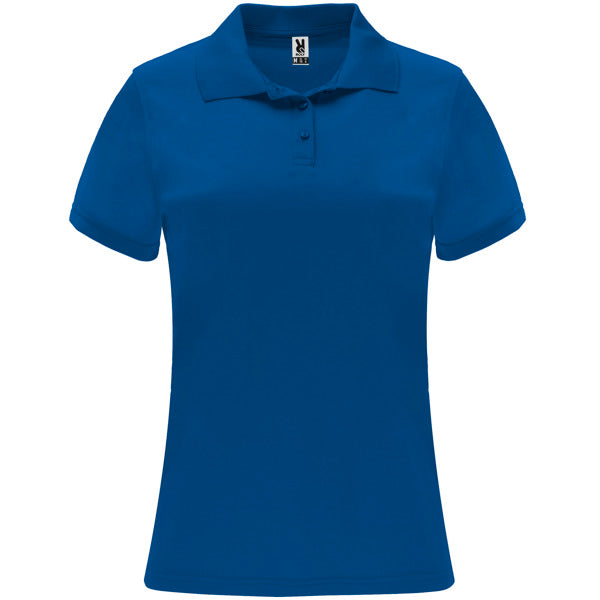 Roly Monzha Woman women's polo shirt in royal blue, ready for logo printing or embroidery