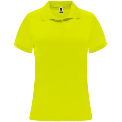 Roly Monzha Woman women's polo shirt in fluor yellow, ready for logo printing or embroidery