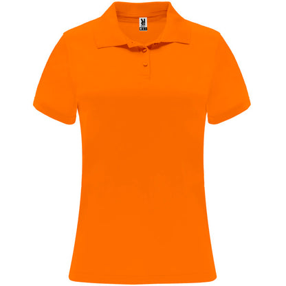 Roly Monzha Woman women's polo shirt in fluor orange, ready for logo printing or embroidery