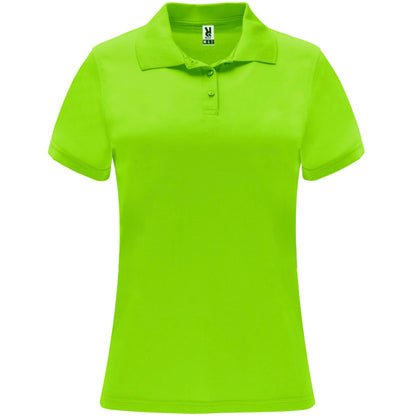 Roly Monzha Woman women's polo shirt in lime, ready for logo printing or embroidery