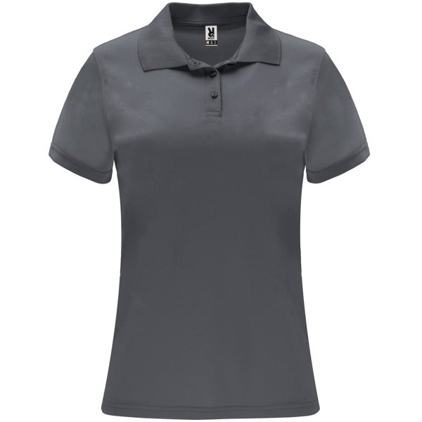 Roly Monzha Woman women's polo shirt in lead, ready for logo printing or embroidery