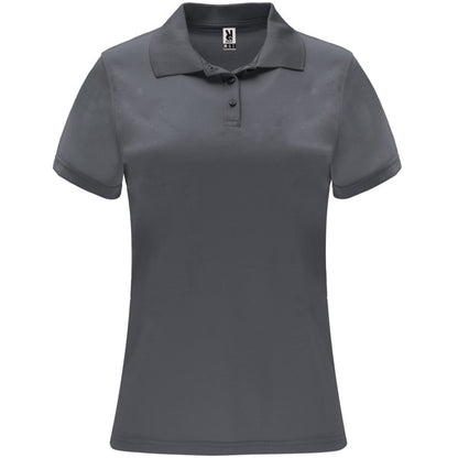 Roly Monzha Woman women's polo shirt in lead, ready for logo printing or embroidery