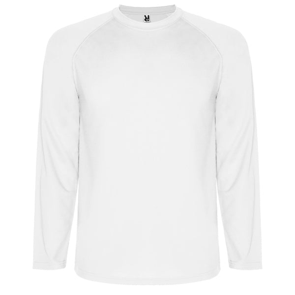Roly Montecarlo L/s men's T-shirt in white, ready for logo printing or embroidery