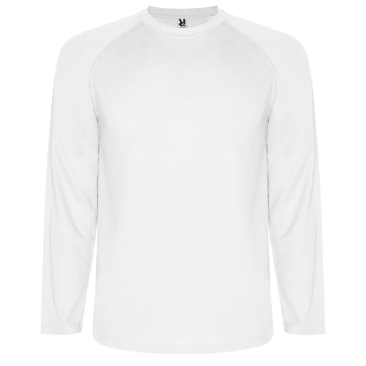 Roly Montecarlo L/s men's T-shirt in white, ready for logo printing or embroidery