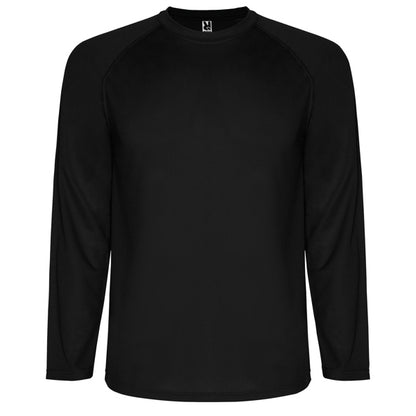 Roly Montecarlo L/s men's T-shirt in black, ready for logo printing or embroidery