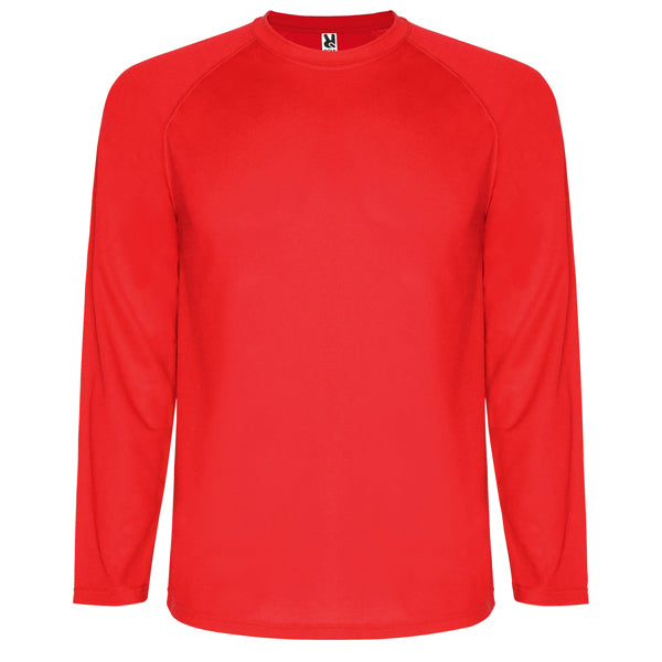 Roly Montecarlo L/s men's T-shirt in red, ready for logo printing or embroidery