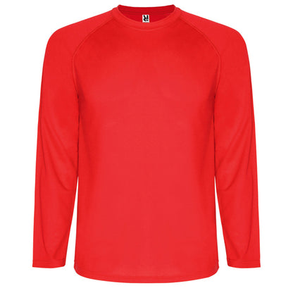 Roly Montecarlo L/s men's T-shirt in red, ready for logo printing or embroidery