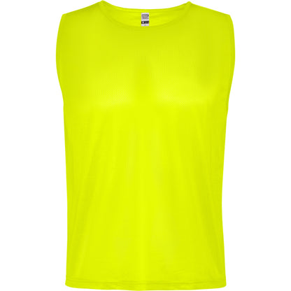 Roly Roma unisex sports bib in fluor yellow, ready for logo printing or embroidery