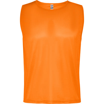 Roly Roma unisex sports bib in fluor orange, ready for logo printing or embroidery