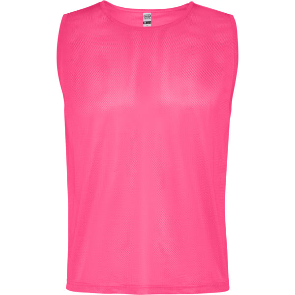 Roly Roma unisex sports bib in fluor pink, ready for logo printing or embroidery
