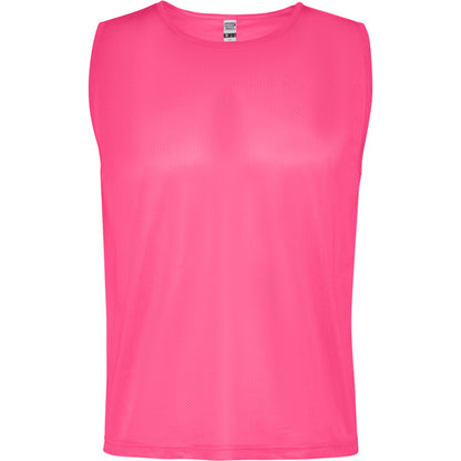 Roly Roma unisex sports bib in fluor pink, ready for logo printing or embroidery