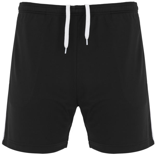 Roly Lazio men's shorts in black, ready for logo printing or embroidery