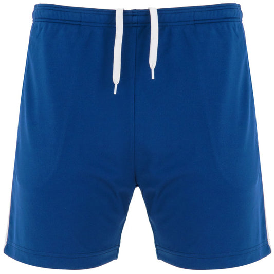 Roly Lazio men's shorts in royal blue, ready for logo printing or embroidery