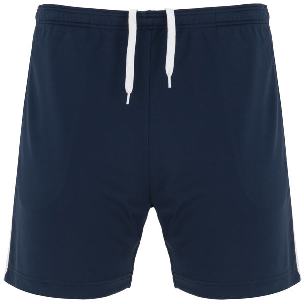 Roly Lazio men's shorts in navy blue, ready for logo printing or embroidery