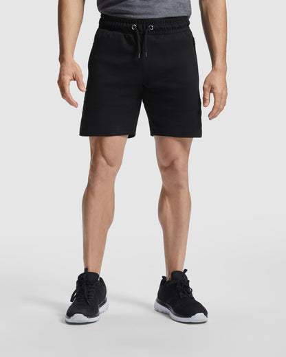 Roly Betis men's shorts in black, alternative view, ready for logo printing or embroidery