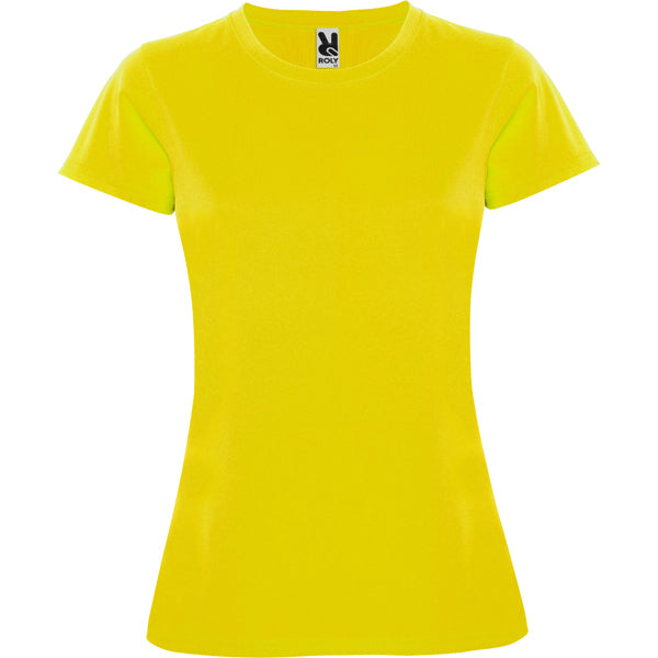 Roly Montecarlo Woman women's T-shirt in yellow, ready for logo printing or embroidery