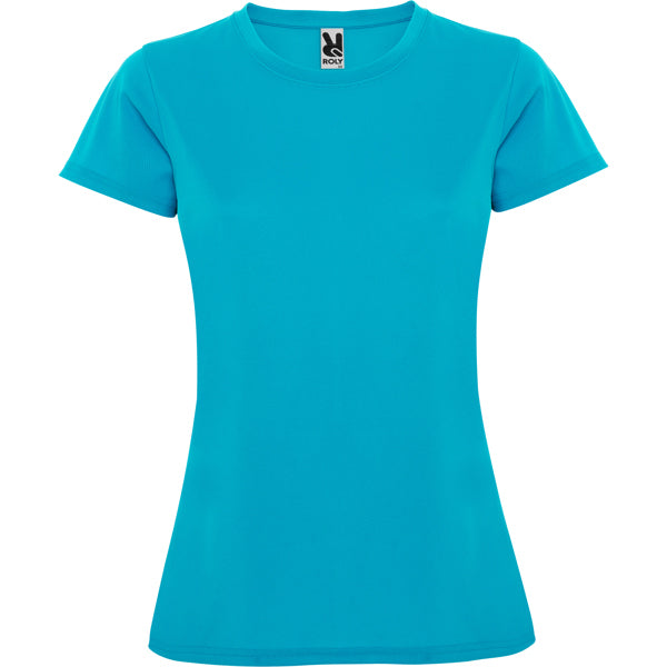 Roly Montecarlo Woman women's T-shirt in turquoise, ready for logo printing or embroidery