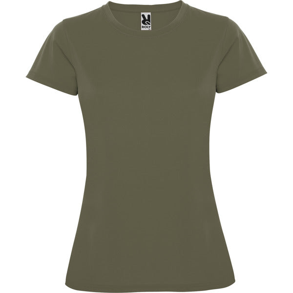 Roly Montecarlo Woman women's T-shirt in army green, ready for logo printing or embroidery