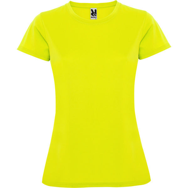 Roly Montecarlo Woman women's T-shirt in fluor yellow, ready for logo printing or embroidery