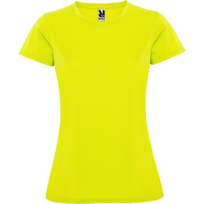 Roly Montecarlo Woman women's T-shirt in fluor yellow, ready for logo printing or embroidery