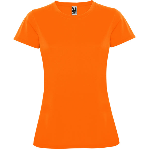 Roly Montecarlo Woman women's T-shirt in fluor orange, ready for logo printing or embroidery