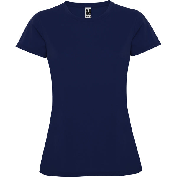 Roly Montecarlo Woman women's T-shirt in navy blue, ready for logo printing or embroidery