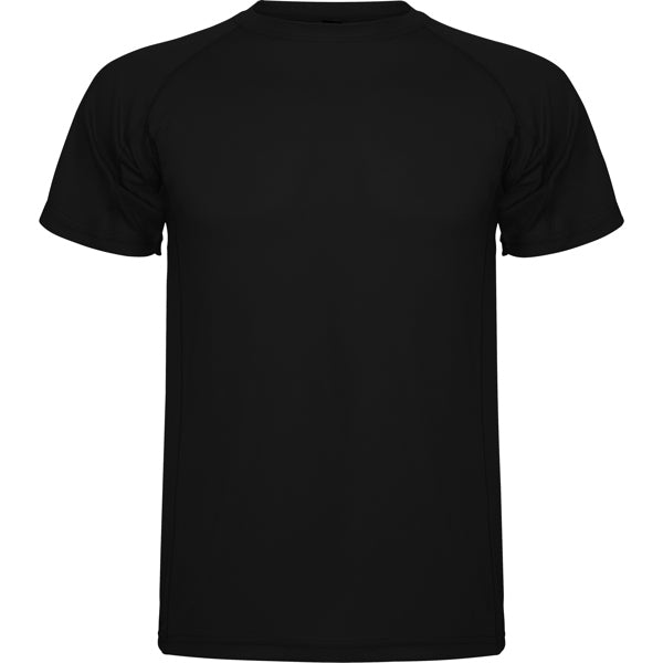 Roly Montecarlo men's T-shirt in black, ready for logo printing or embroidery