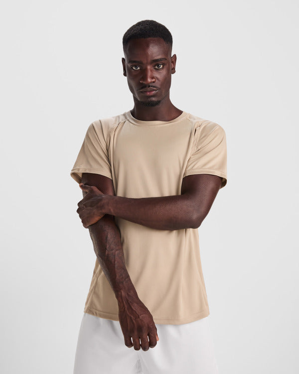 Roly Montecarlo men's T-shirt in white, alternative view, ready for logo printing or embroidery