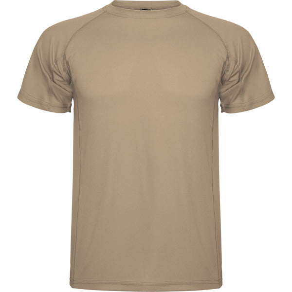Roly Montecarlo men's T-shirt in dark sand, ready for logo printing or embroidery