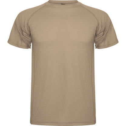Roly Montecarlo men's T-shirt in dark sand, ready for logo printing or embroidery