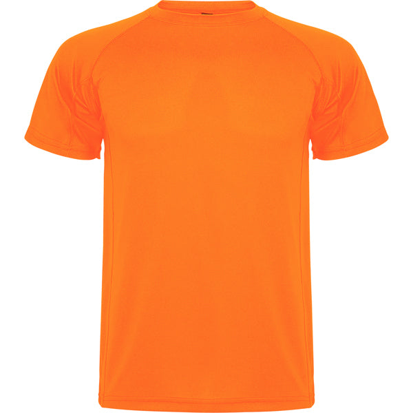 Roly Montecarlo men's T-shirt in fluor orange, ready for logo printing or embroidery